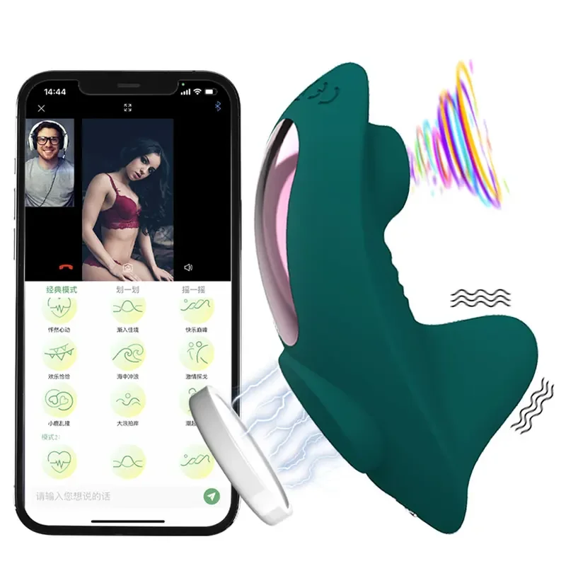 Vibrator mini dapat dipakai untuk wanita aplikasi pengisap klitoris Bluetooth pengendali jarak jauh vibro pada celana seksi mainan seks dewasa stimulator