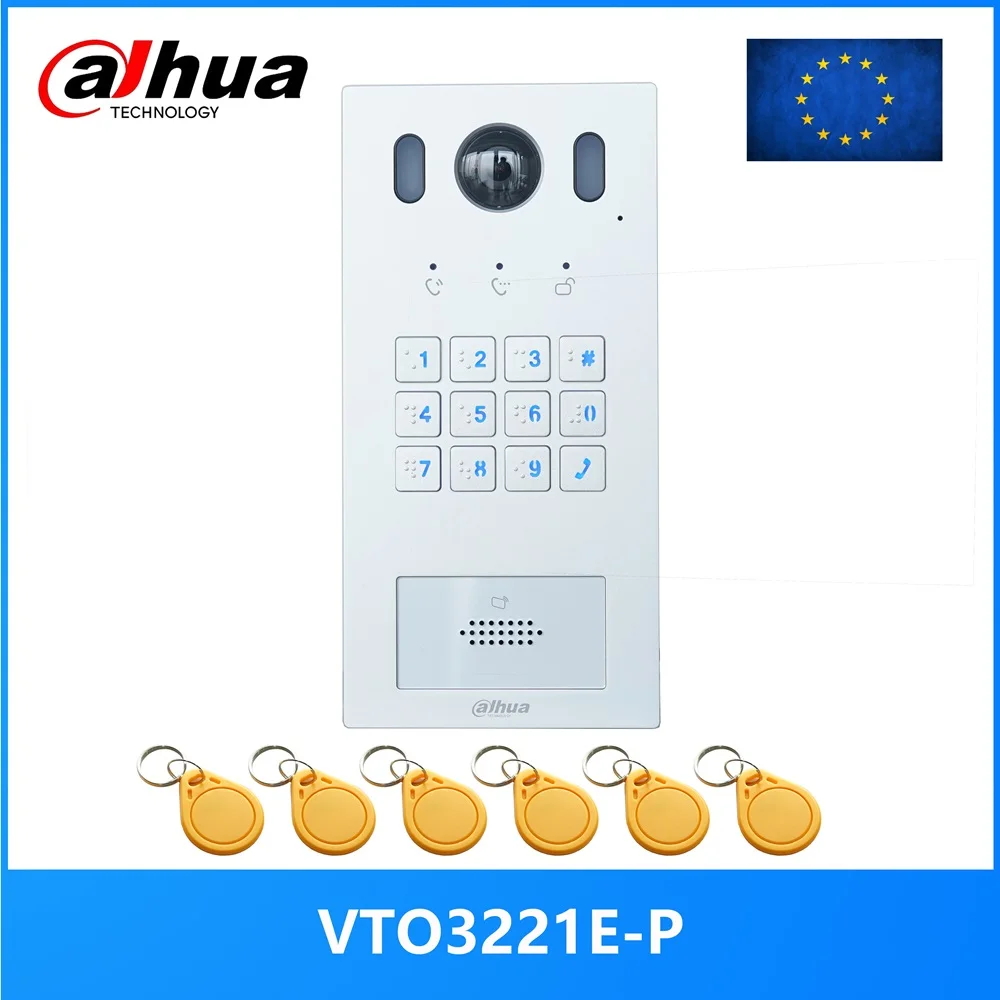 Dahua VTO3221E-P PoE(802.3af) IP Villa doorbell ,password code unlock DoorPhone, Video Intercom, call to phone app,SIP firmware