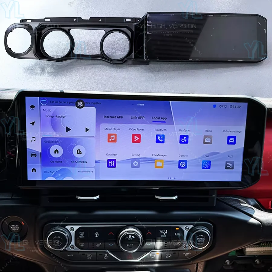 

YLL 15 "Экран QLED для Jeep Wrangler 2018-2022 Android 13.0 Беспроводная стереосистема CarPlay GPS-навигация Автомобильный радиоприемник Мультимедиа 4G WIFI