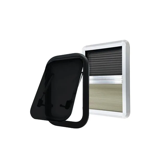 Masis Window AM 300 X 450 Aluminum Frame Double Acrylic Glass With Pleated Blind And Fly Screen Camper Rv Van
