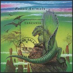 1Sheet Tanzania Post Stamps 1994 Prehistoric Dinosaurs  Marked Postage Souvenir Sheet Stamps for Collecting