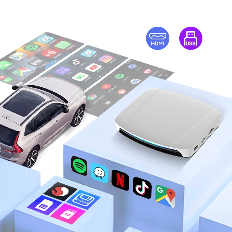 Carlinkit wireless Android auto TBox UHD USB 128GB Keyboard Bluetooth wifi  Carplay ai box for youtube netflix android 13