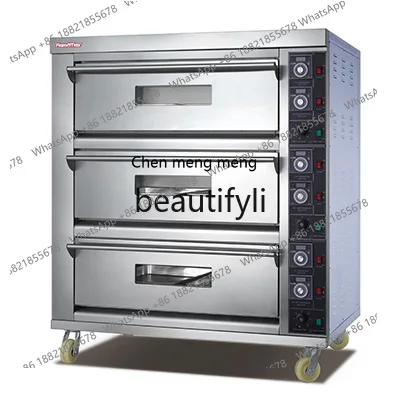 Z189 Vertical Three-Layer Gas Bread Baking Oven High-Temperature Mooncake Baking Furnace Intelligent Gas Visual Baking Oven
