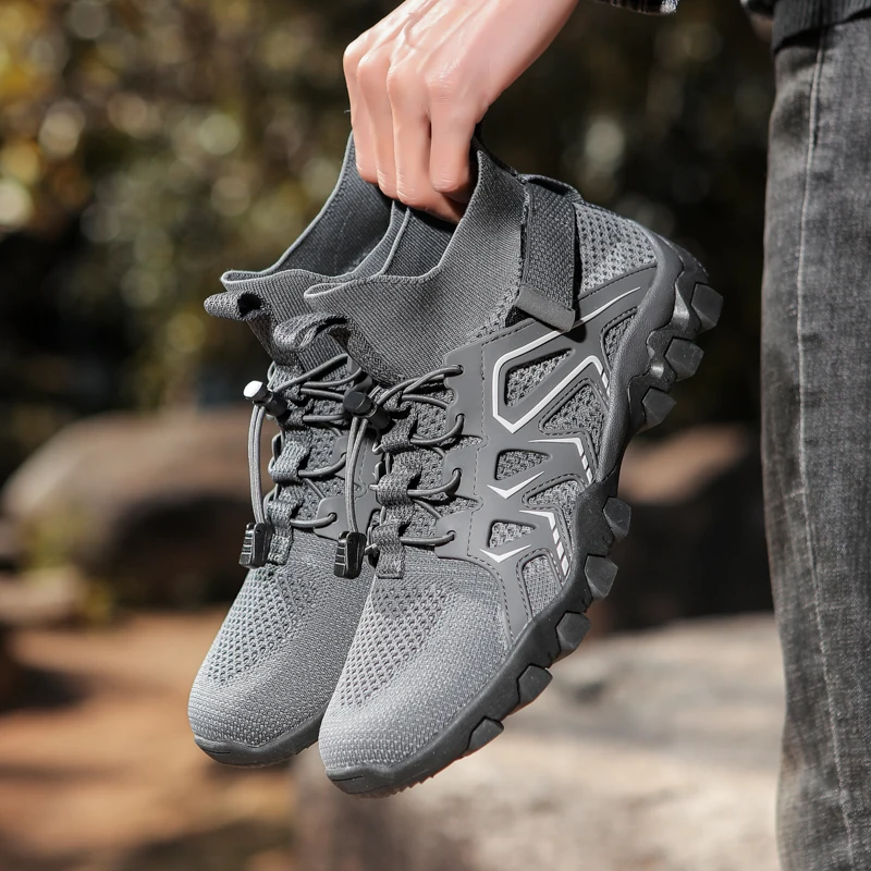 Unisex Outdoor Lightweight Quick-drying Breathable Slip-resistant Wear-resistant Trail Hiking Shoes