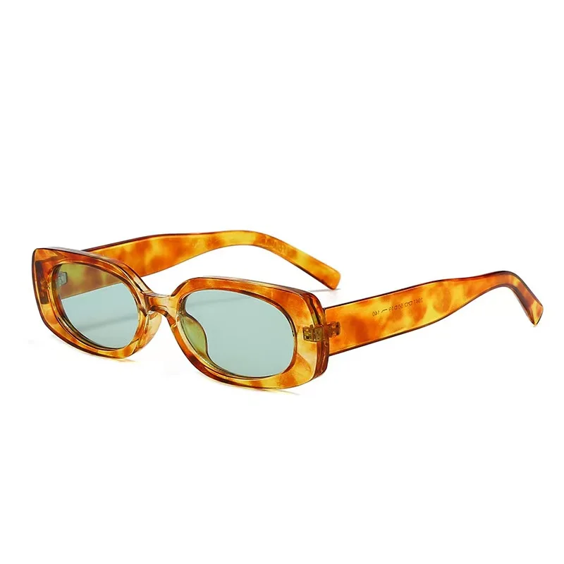 1 par de gafas de sol rectangulares de lujo, diseño minimalista, elegantes, unisex, protección Uv400, gafas de sol nuevas