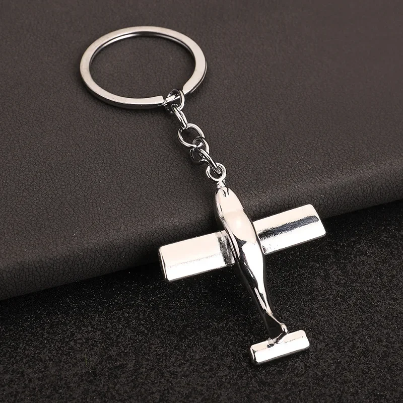 Custom Metal Keychain Aircraft Pendant Gift