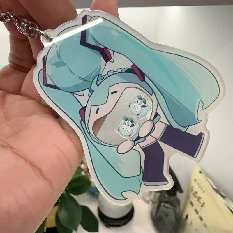 Acrílico HATSUNE MIKU Chaveiro Bonito Anime Shaker Charme Melhor Amigo Presente Acessórios Cosplay