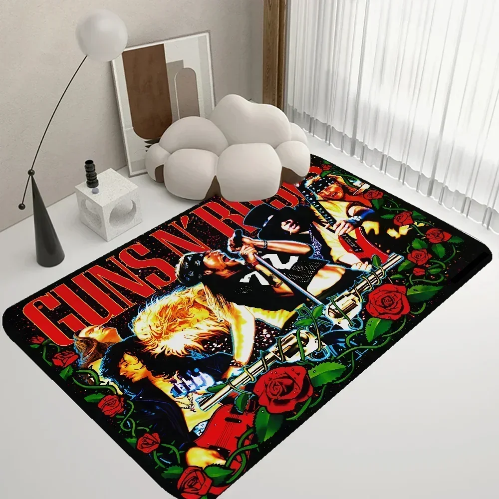 Rock Band Guns N Roses Door Mat Kids Room Bedroom Decoration Balcony Anti-Slip Doormat Living Room Doormat Area Rug