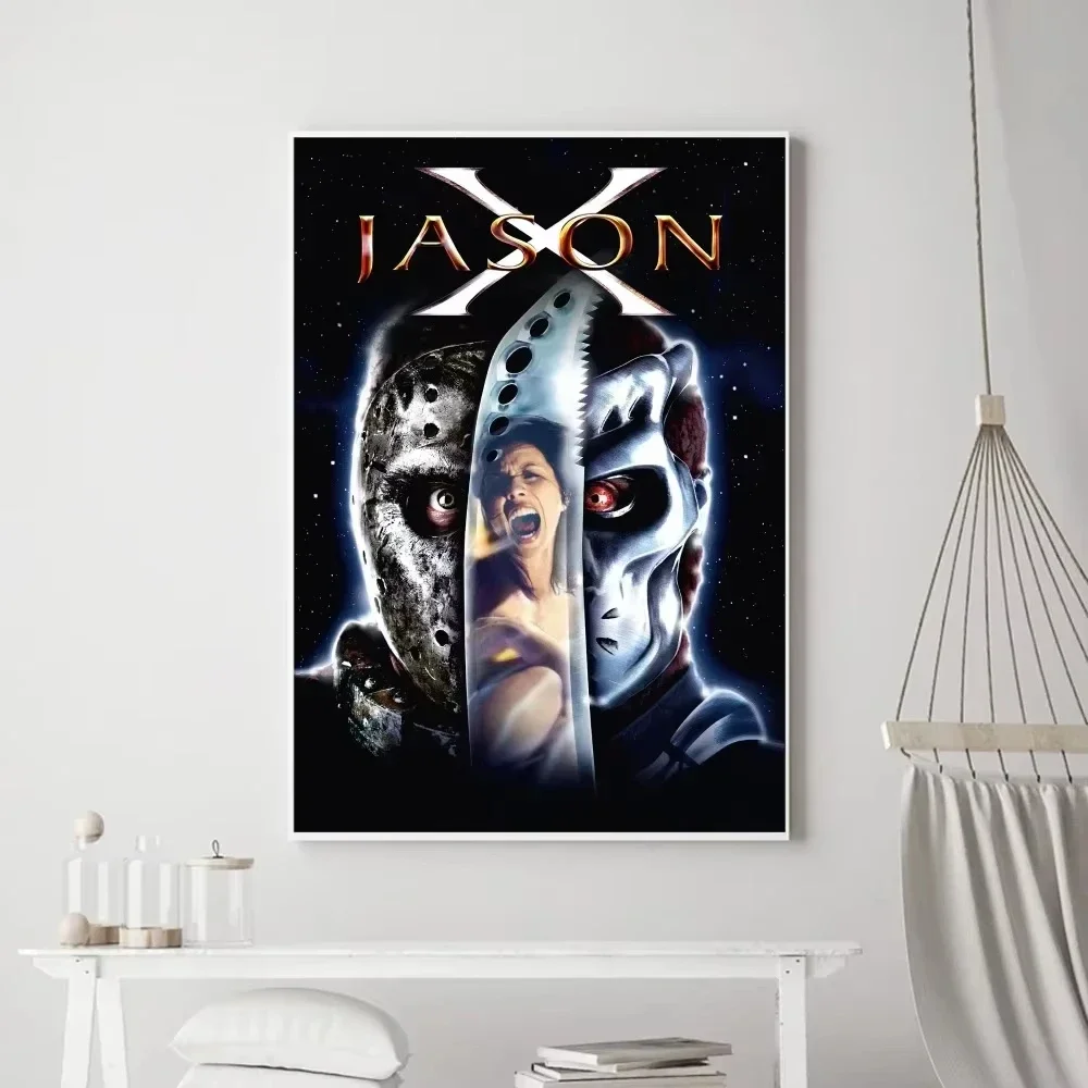 Jason V-Voorhees Horror Poster Prints Poster Wall Painting Bedroom Living Room Wall Bar Restaurant Sticker Small