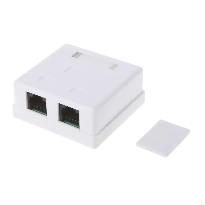 RJ45 Junction Box Cat5e 8P8C  Connector 2-port Female-Female Desktop Extension Cable Box