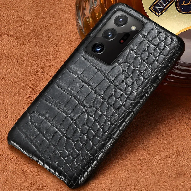 

Genuine Crocodile Leather Case For Samsung Galaxy S23 S24 S22 Ultra S23 S21 FE S24Plus Note 20 Ultra Note 10 Plus A54 A53 A55 5G