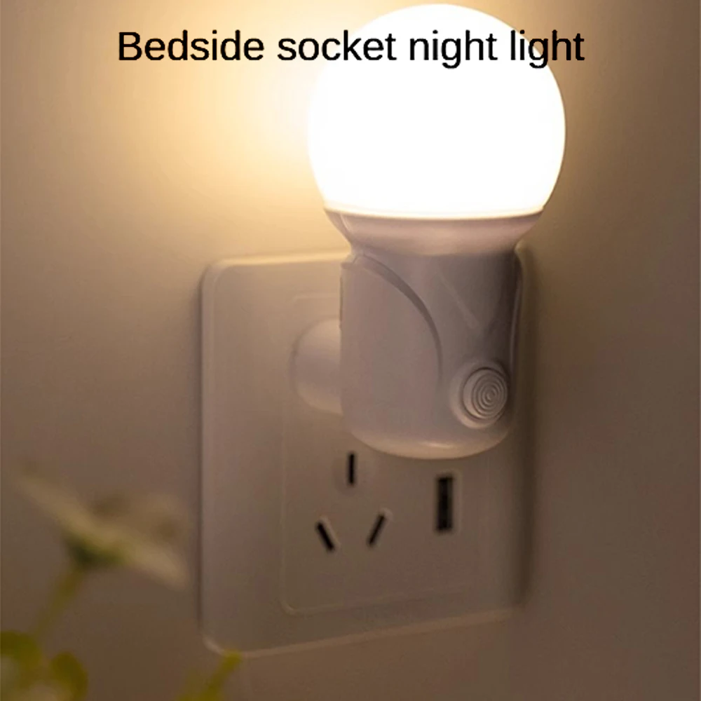 LED Plug-in Night Light 2-color Baby Nursing Eye Sleep Light Bedroom Socket Lights Energy Saving Cute Corridor Lamp Balcony