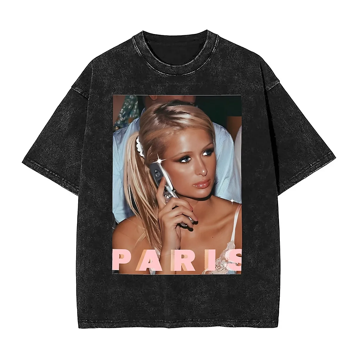 paris hilton 90s  T-Shirt Summer aesthetic y2k pink Y2K Retro T-Shirts 2024 Casual Cute Tshirt For Men Short-Sleeve Print Tops