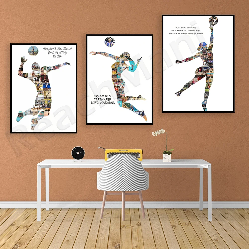 هدية الكرة الطائرة، شعار الكرة الطائرة القابل للطباعة، زخرفة الكرة الطائرة، هدية مدرب الكرة الطائرة. ملصق عشاق الرياضة #3