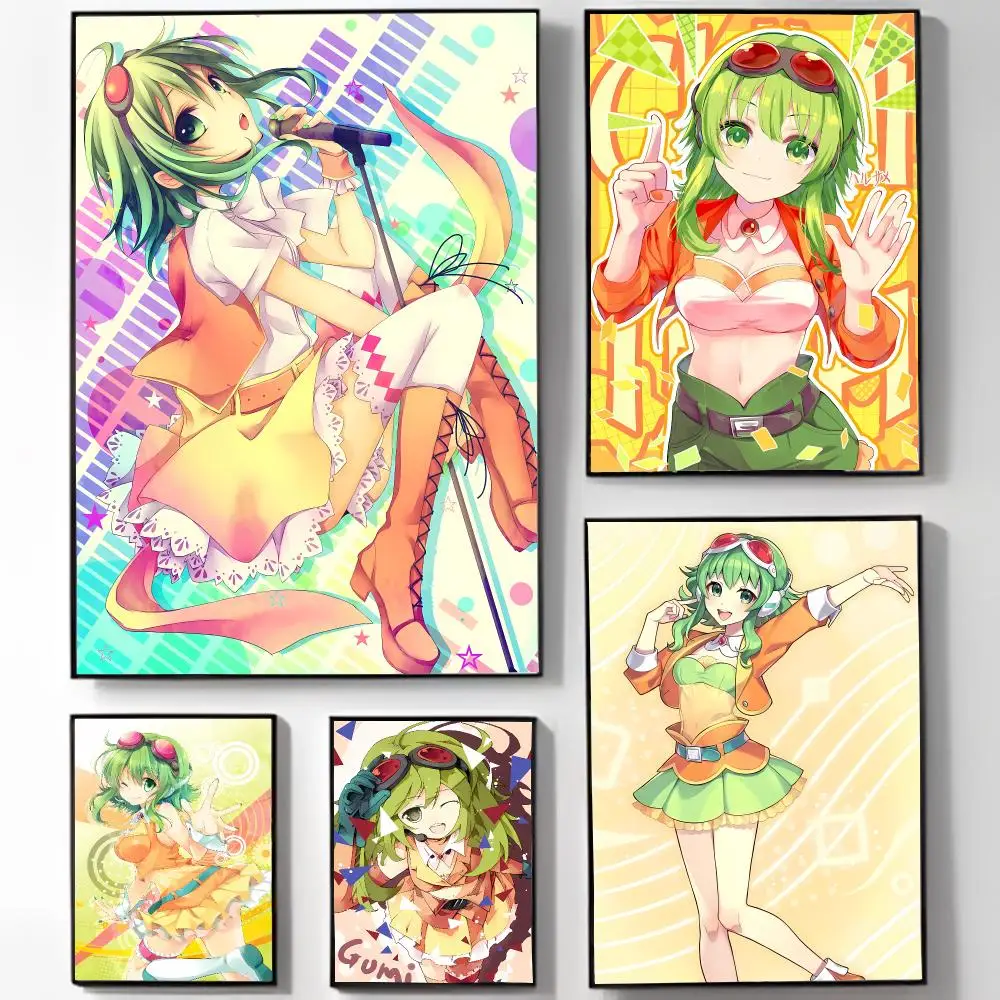 Bright Digital Vocal-Synth M-Megpoid G-GUMI Poster High-definition Art Sticker Self Adhesive Waterproof Home Decoration