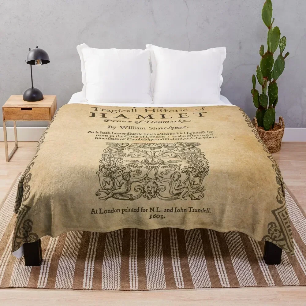 

Shakespeare, Hamlet 1603 Throw Blanket Lightweight Warm Blanket for Indoor Outdoor Use