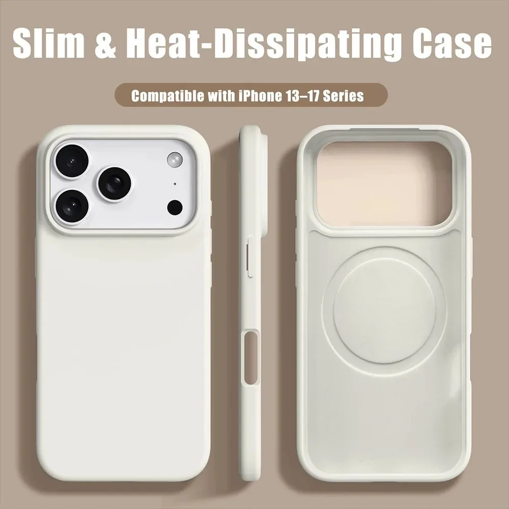 Liquid Silicone Case For iPhone 17 16 14 13 15 Pro Max 17Pro