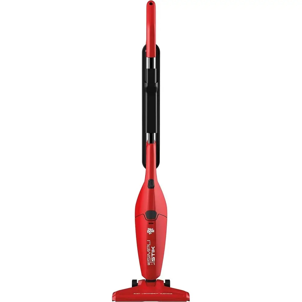 

Lightweight Corded Bagless Stick Vacuum, Red
