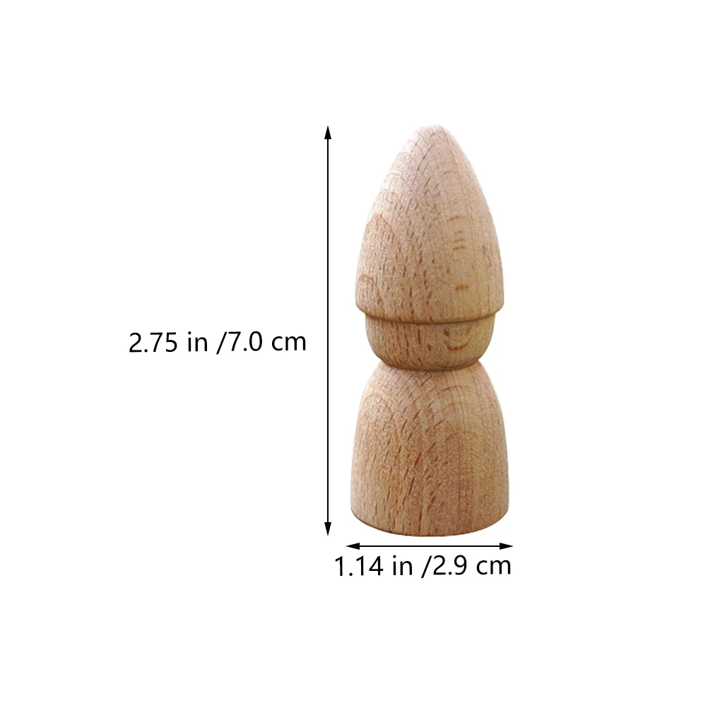 

6 pcs Wooden Pegs Diy Graffiti s Unfinished Hand Drawn Wood Pegs Creative Handmade Educational Fine Motor Skill Development