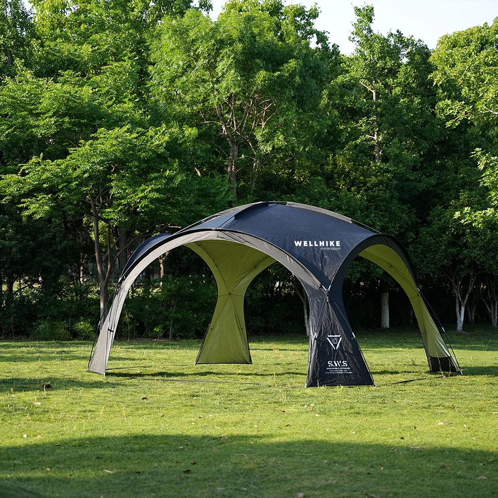 

Silver Coated Shelter Canopy UV Resistant Camping Dome Tent PU3000MM Waterproof for Outdoor Backyard BBQ