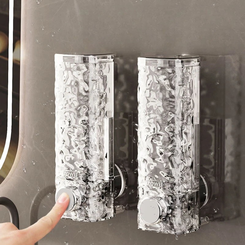 Suction Cup Soap Dispenser Press Sub-bottle Hotel Hand Sanitizer Bottle No Punching Wall-mounted Bathroom Shower Gel Box