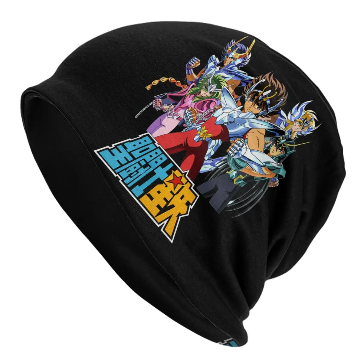 Saint Seiya Knights Of The Zodiac Anime Bonnet Hat Autumn Winter Outdoor Skullies Beanies Hats Unisex Warm Dual-use Caps