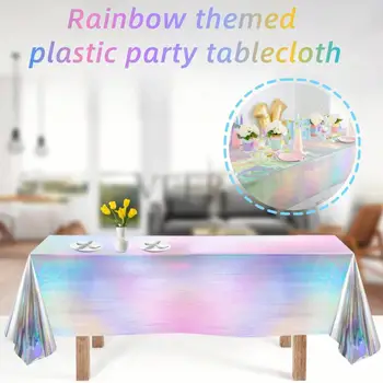 一次性雷射切割長方形彩虹桌布裝飾及配件,適用於生日、萬聖節、婚禮等場合的裝飾。 6 最佳銷售 哈斯克爾 - №1