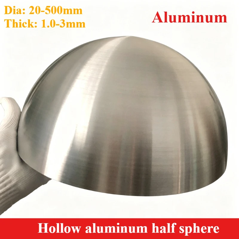 1pcs Decorative Ball Hollow aluminum half sphere,Diameter 20mm-500mm, Thickness 1.0-3mm Hemisphere for home decor, lights,bowls