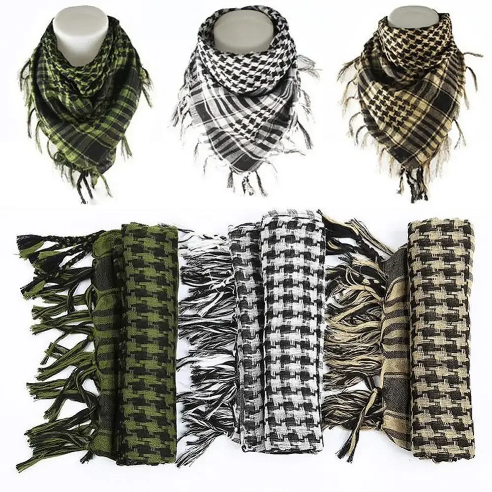 패션 남여 군사 아랍 전술 사막 Shemagh KeffIyeh 스카프 목도리 목 머리 랩, 스카프 목도리 목 헤드