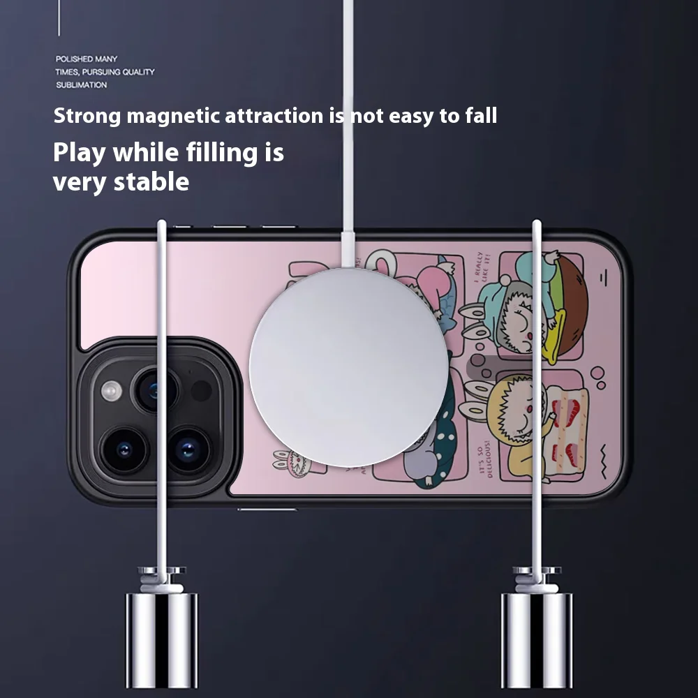 Cute Abubu Phone Case For IPhone 15 14 13 Pro Max 11 12 Mini Alex Mirror For Magsafe Wireless Charging Cover