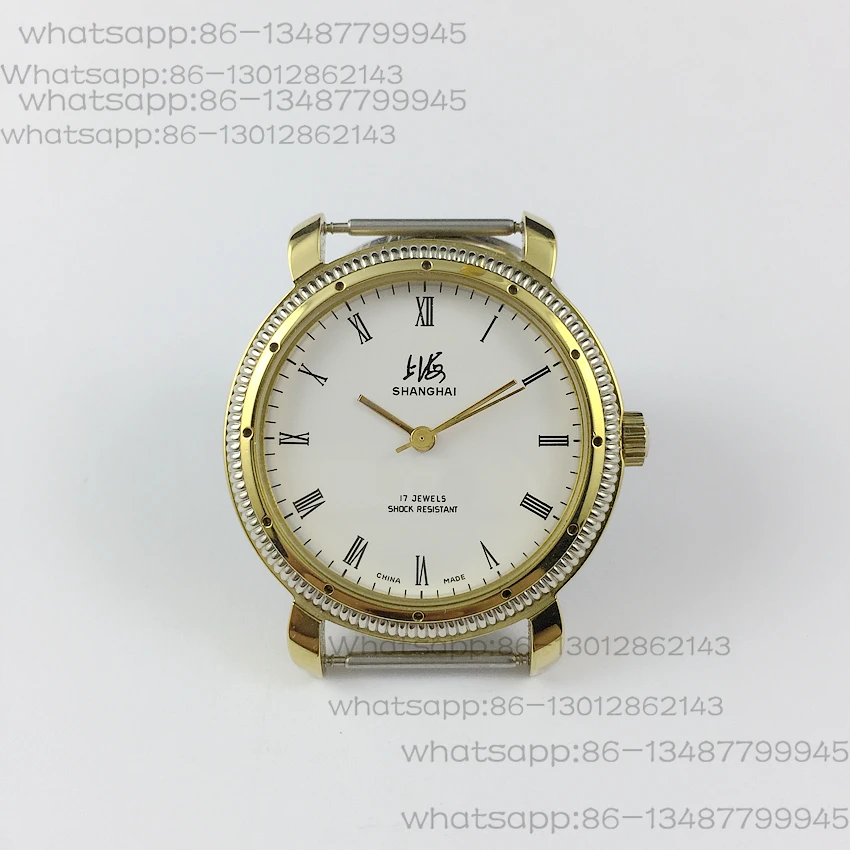 

Shanghai Watch Factory Shanghai Brand 8120 Tooth Edge Yellow Shell White Surface Manual Mechanical Watch Diameter 36mm