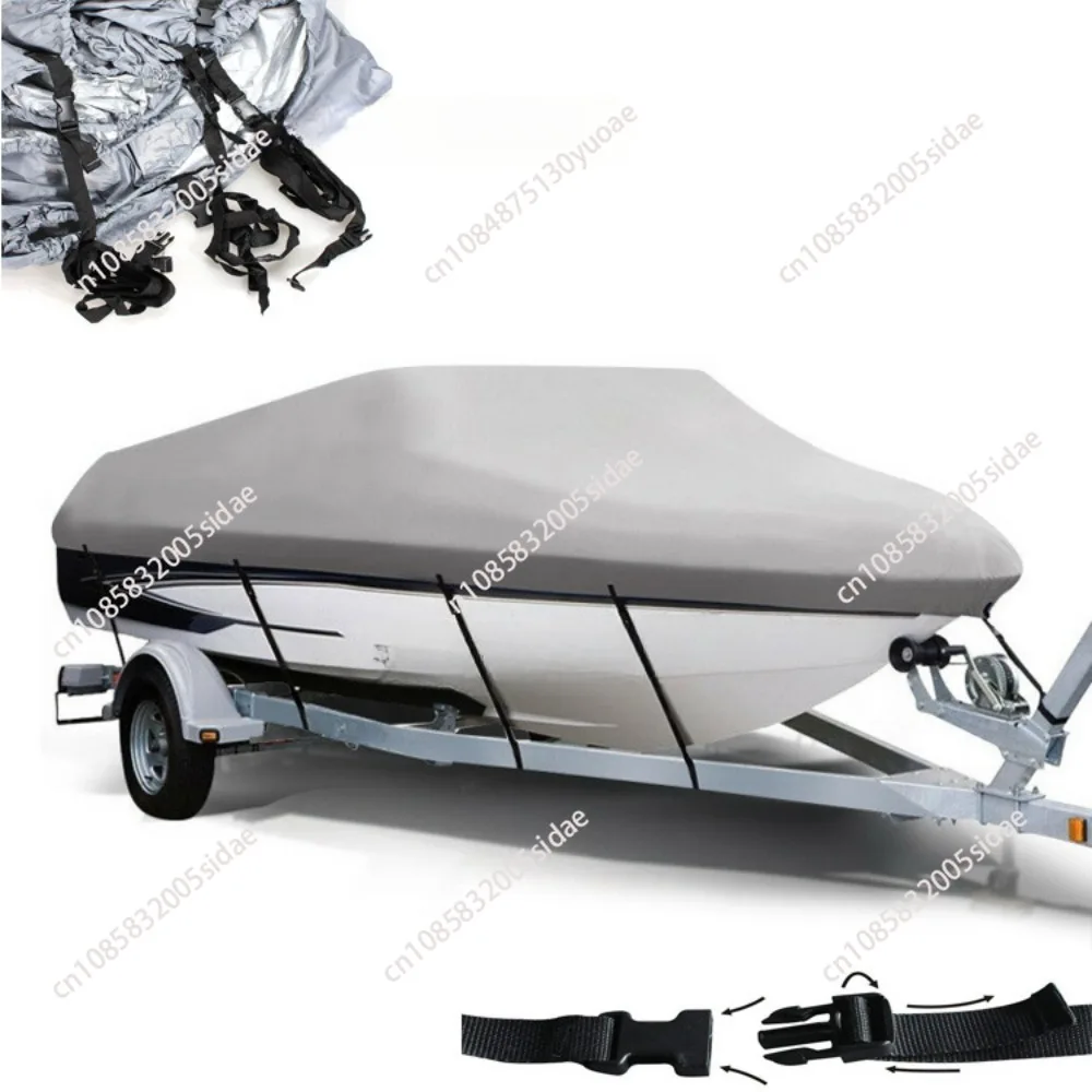 20ft-22ft 600D T-Top Boat Cover Personal Watercraft Weather Ripstop Trailerable Heavy Duty Polyester Boat Cover Up To 114