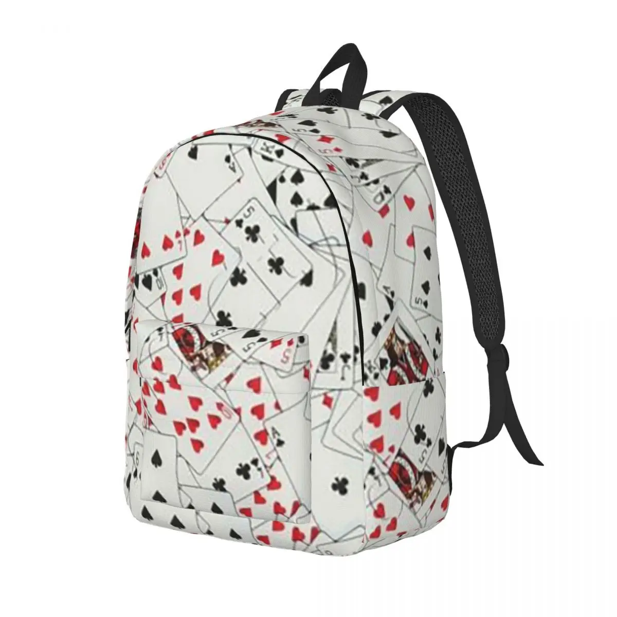 Playing Cards Poker Print Backpack Daypack Large Capacity Children BookBag School Bag Shoulder Bags for Men Women