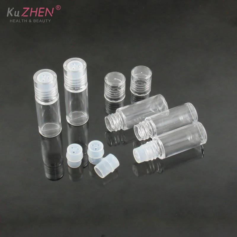 5Pcs Mini Klar 3ml Leere Lose Pulver Behälter Kunststoff Flasche Mit 3-loch Stecker Sichter Nachfüllbar für Lidschatten Kosmetik