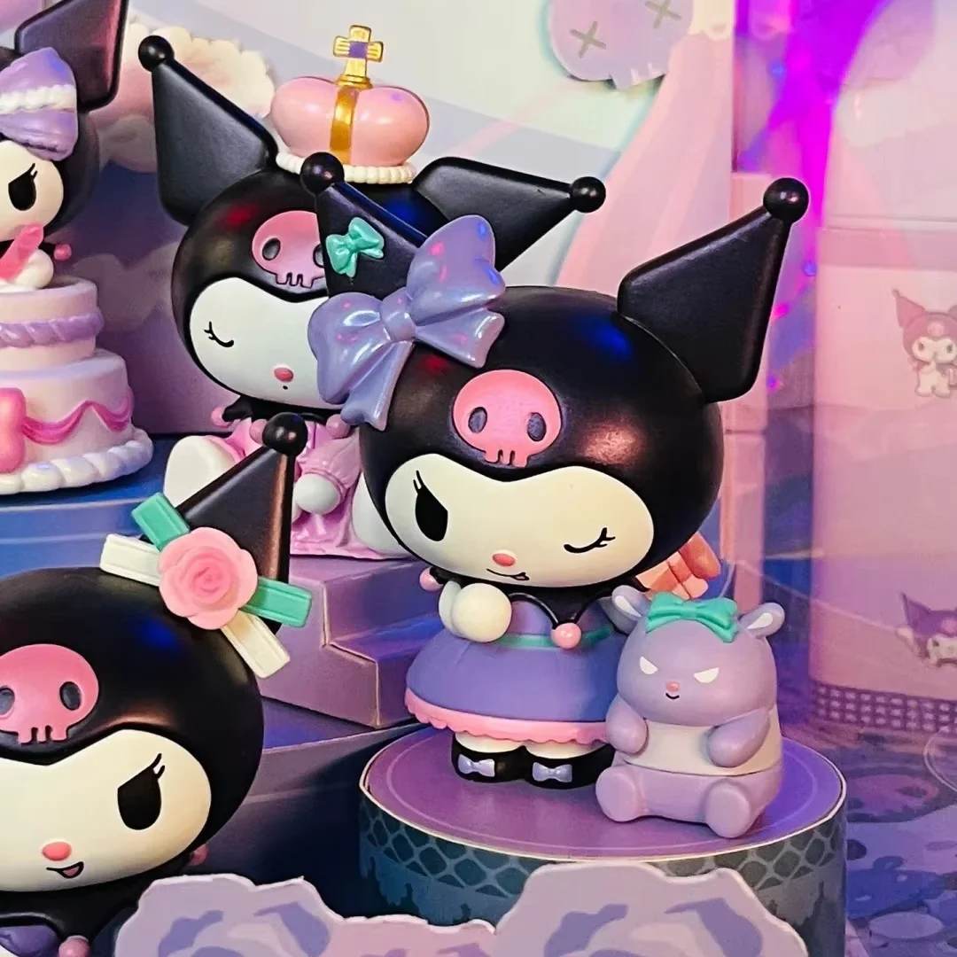 

Sanrio Kuromi Birthday Party Series Blind Box Handmade Doll Trendy Desktop Ornaments Small Collectible Toys Gift Ideas