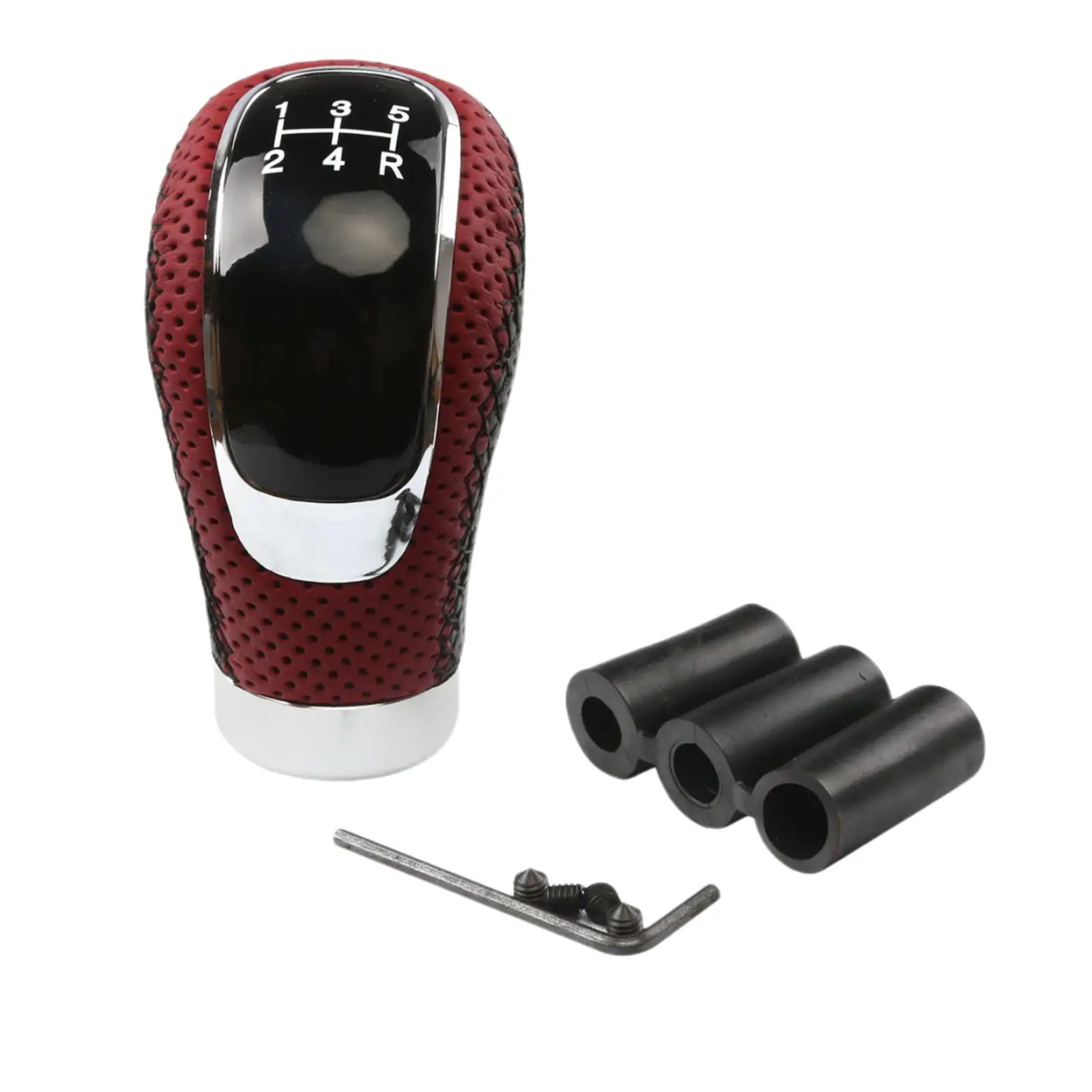 

5 Speed Manual Gear Shift Knob Leather Lever Shifter Head for Vehicles
