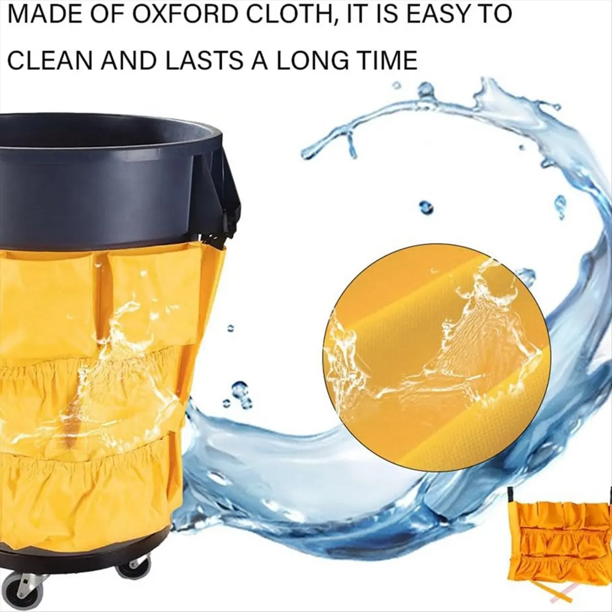 STOCK-Trash Can Caddys Bag, Commercial Cleaning Bag, Fit 32-50 Gallon Can, Round Trash Bag Holder, Garbage Bin Organizer
