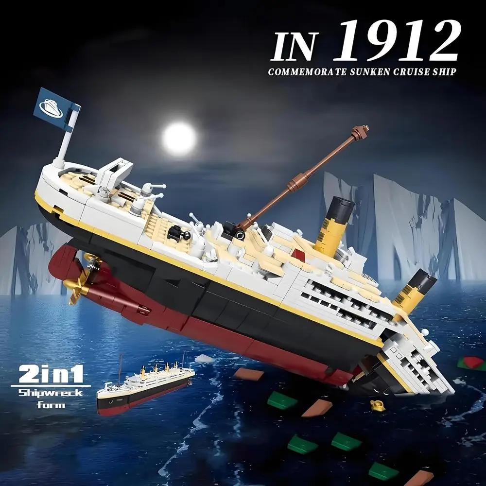 2022 Edition 2022-Piece Titanic Ship Model Kit, STEM 3D Puzzle for Kids & Adults, Collectible Display for Home or Office