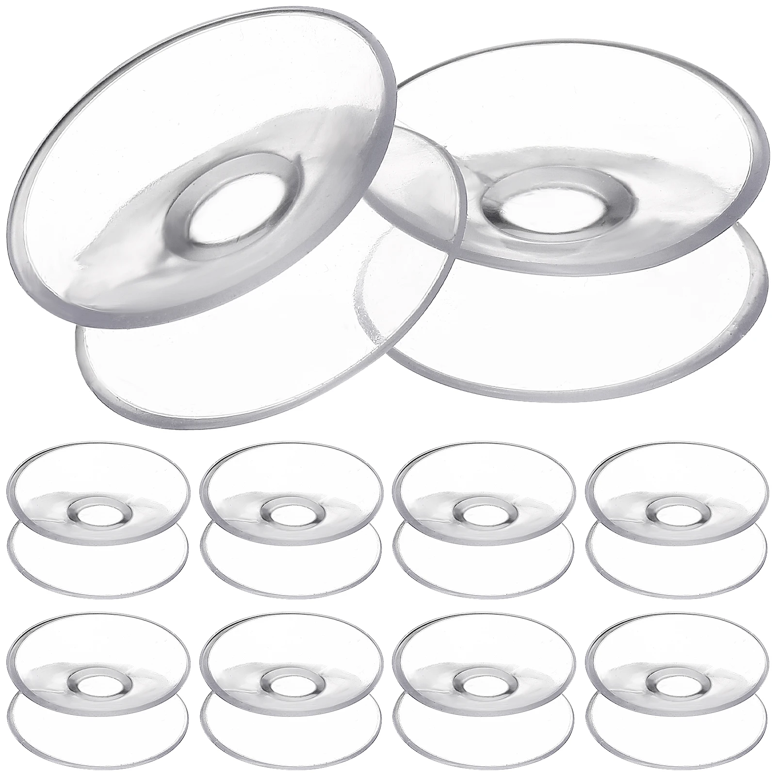 

10pcs Double Sided Suction Cups 30Mm Clear Pvc Sucker Pads For Glass Mirror Window Table Home Office Organization Dual Suction