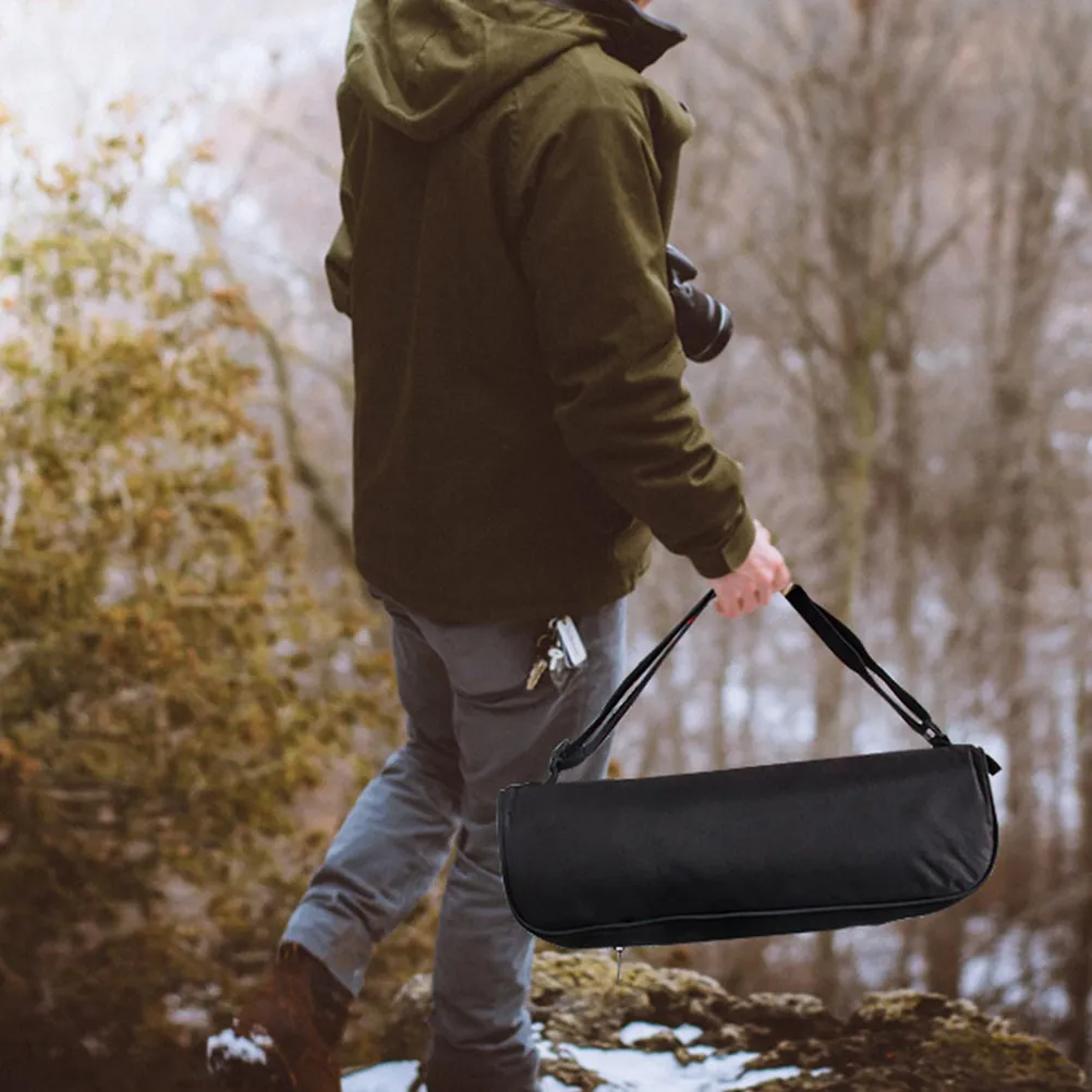 

Нейлоновая сумка для хранения фотоаппарата и штатива, 40 см, портативная, на плечо, на молнии, большая вместимость, для путешествий, для улицы, органайзер для фотографий