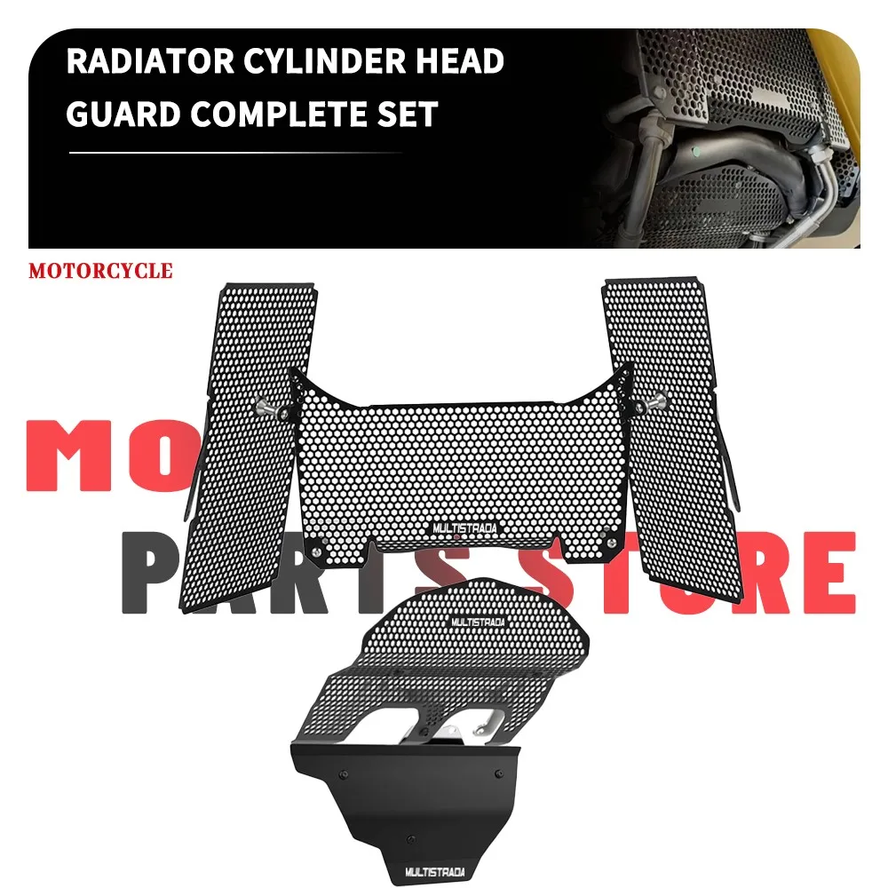 Motorcycle Radiator Guard Grille For Ducati Multistrada V4/S/Pikes Peak/S Sport/Rally Oil Cooler Engine Cylinder Head Protection