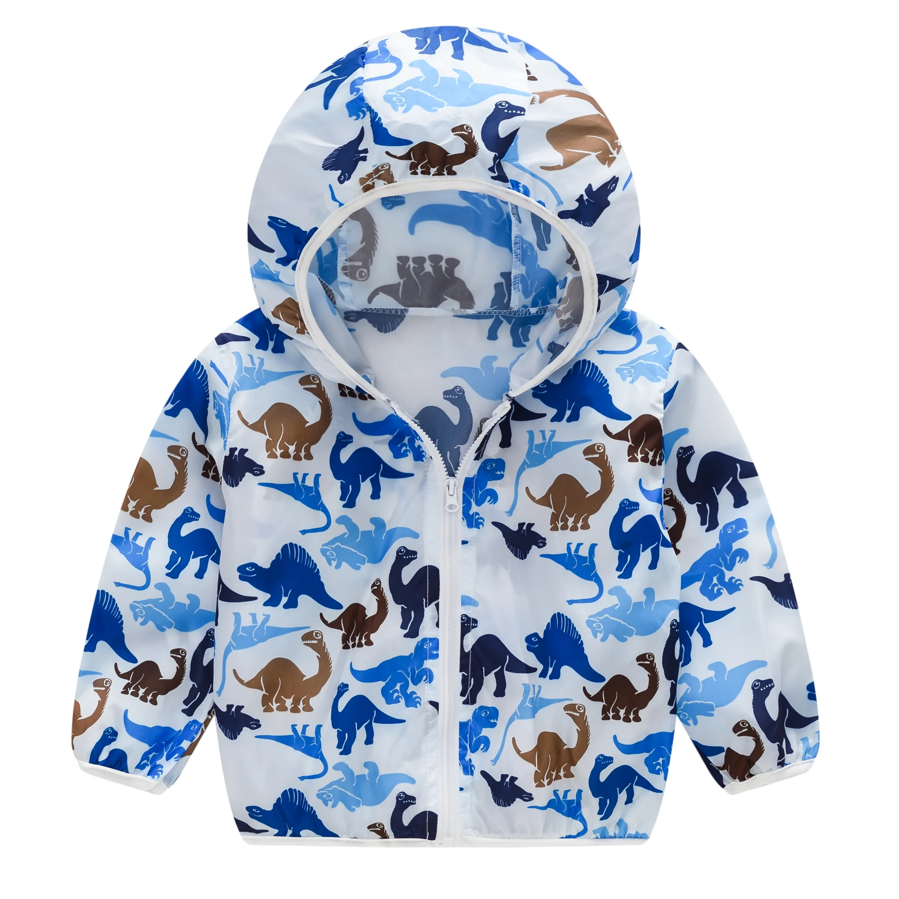 Light jacket sunscreen shirt boys and girls lovely printed jacket Korean version fashion hooded jacket