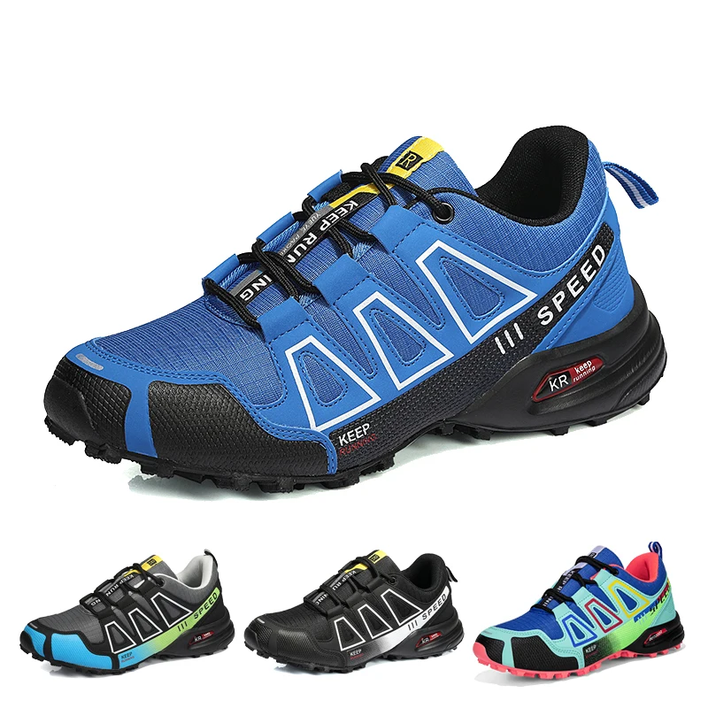 Men‘s Waterproof Hiking Shoes Outdoor Trainers Lace-up Climbing Shoes Women Trekking Sneakers Anti-slip Hunting Tactical Sneaker