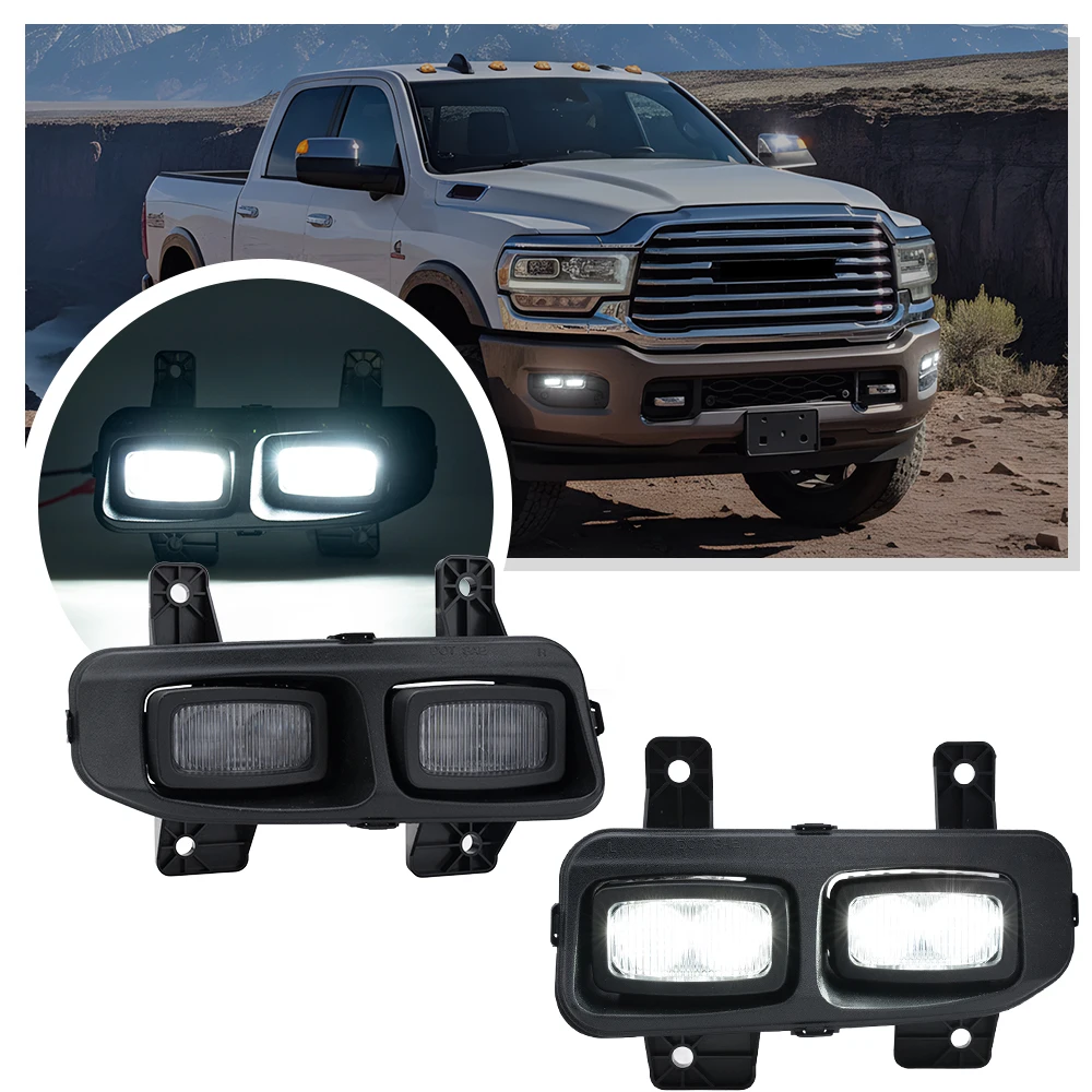 

Комплект из 2 светодиодных противотуманных фар для внедорожников, для грузовиков Ram 1500 2500 3500, Chrysler Pacifica 2019-2026, лампы для вождения, IP67