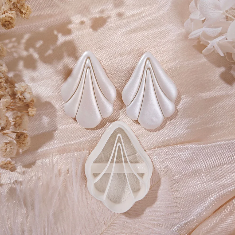 هندسية/القطاع/خط منحني بوليمر كلاي القواطع البلاستيك الطين القرط القاطع DIY بها بنفسك قالب مجوهرات القرط صنع الملحقات