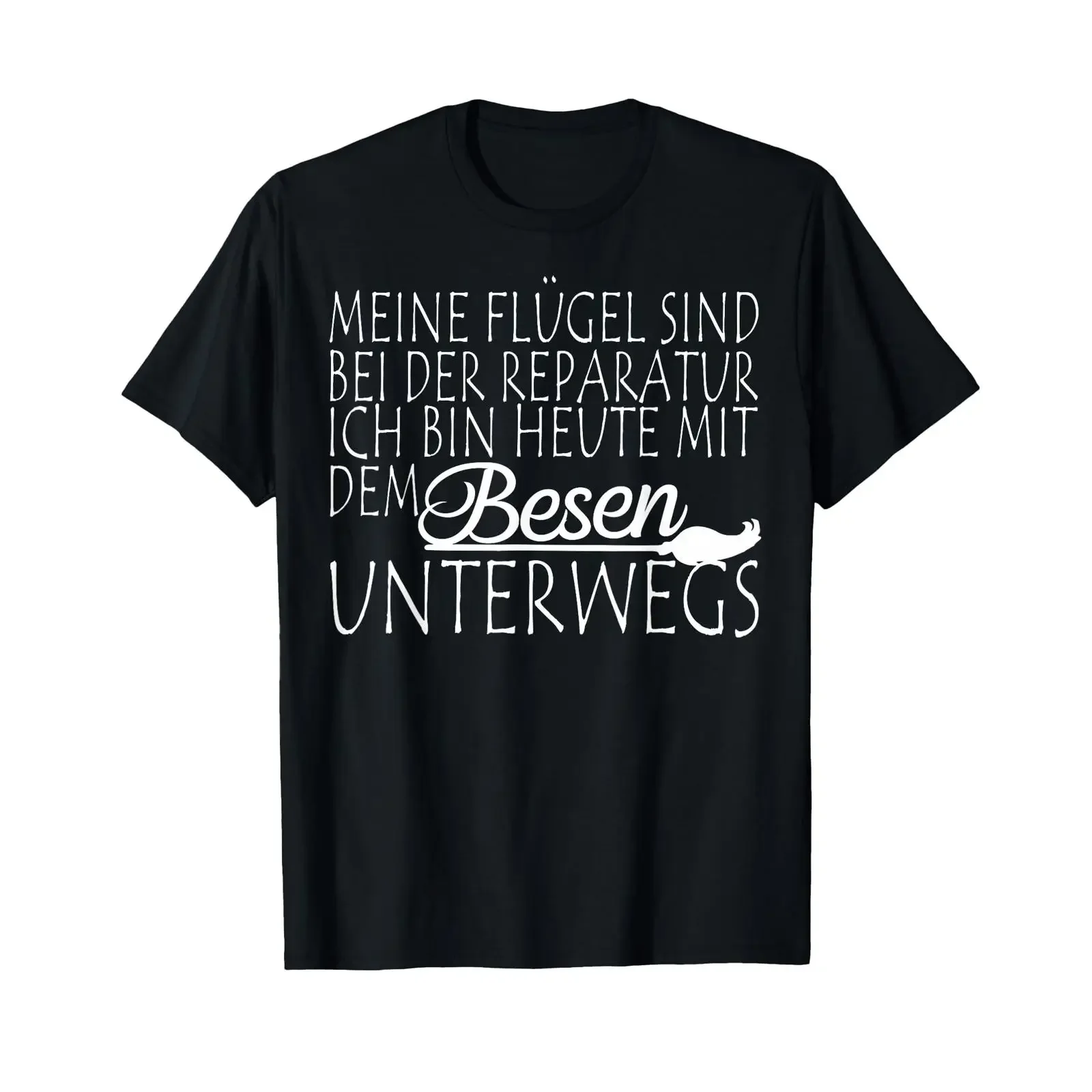 Funny everyday office saying My wings are being repaired I'm out with the broom today Women's black S vintage Washed homme