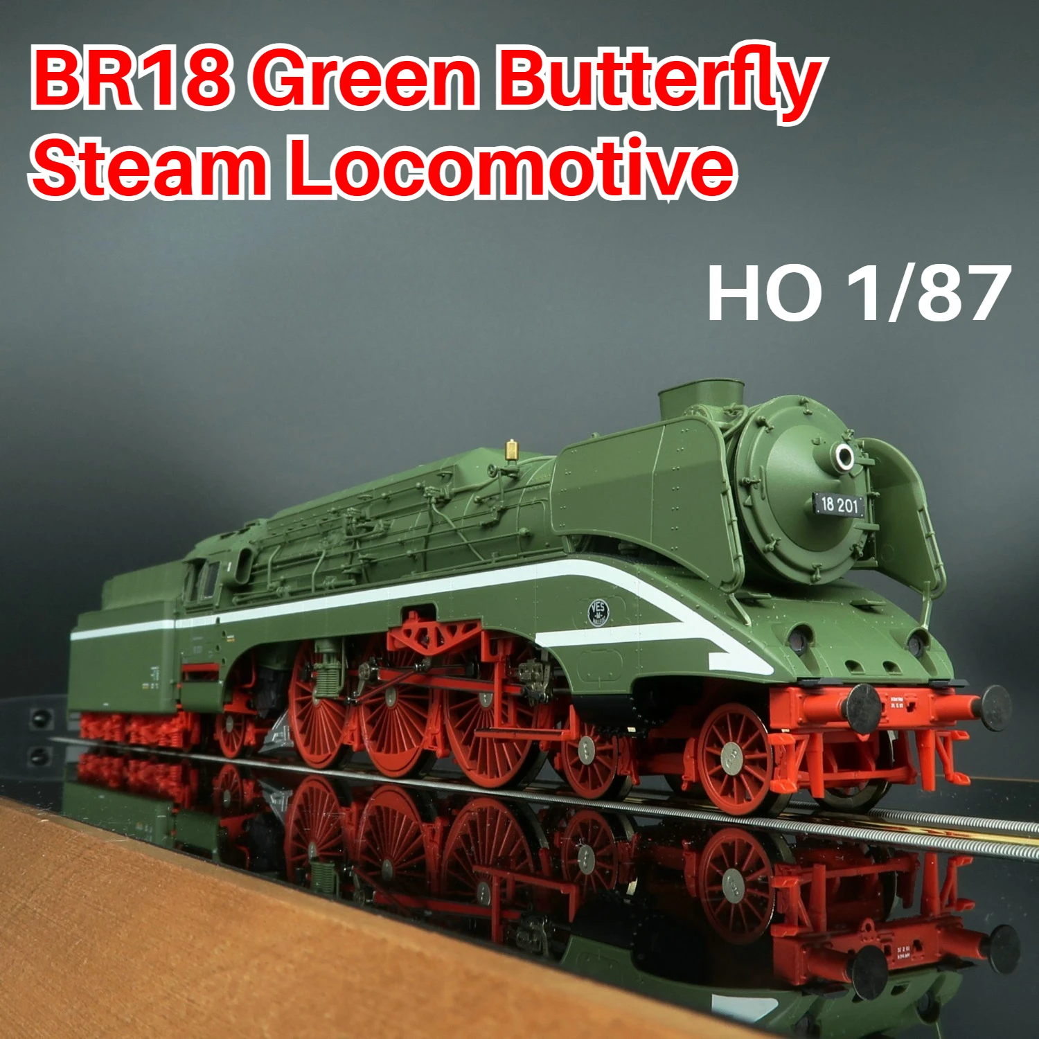 ROCO HO 1/87 Train Model BR18 201 Steam Locomotive Green Butterfly 7110006 Digital Sound Version Simulation Model Adult Toy Gift