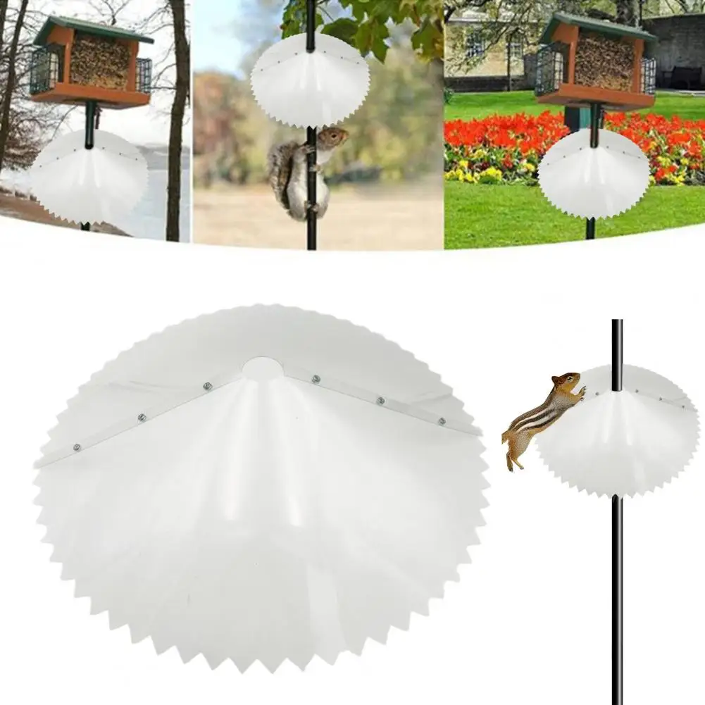 Birds Feeder Squirrel Baffle Weather-proof Outside Hanging Bird House Pole Mount Transparent Raccoon Squirrels Rodents Guard - zdjęcie 1
