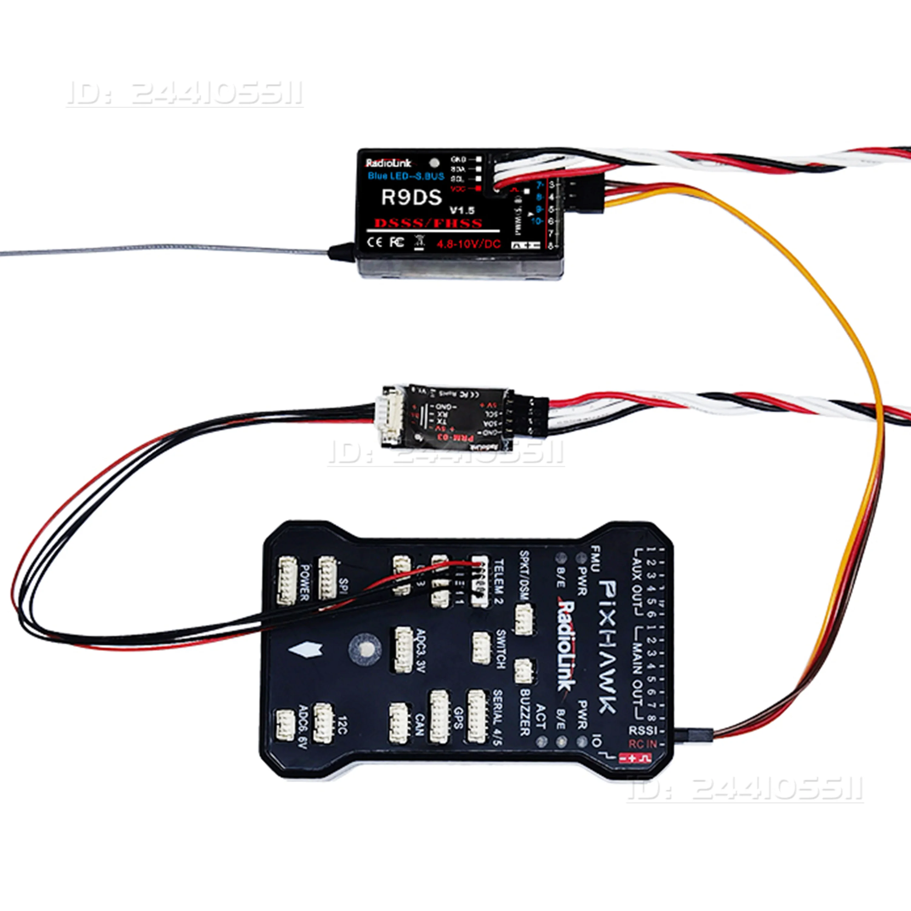 Radiolink R9DS 9/10CH 2.4G Ricevitore 4000 Metri Telemetria in tempo reale 3.6-12V per Ala fissa RC Auto Barca Robot Multicopter Aliante