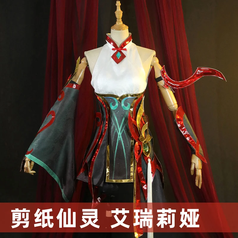 COS-HoHo Game LOL Irelia Battle Suit Gorgeous Dress Uniform Cosplay Costume Halloween Party Role Play Outfit Women XS-2XL